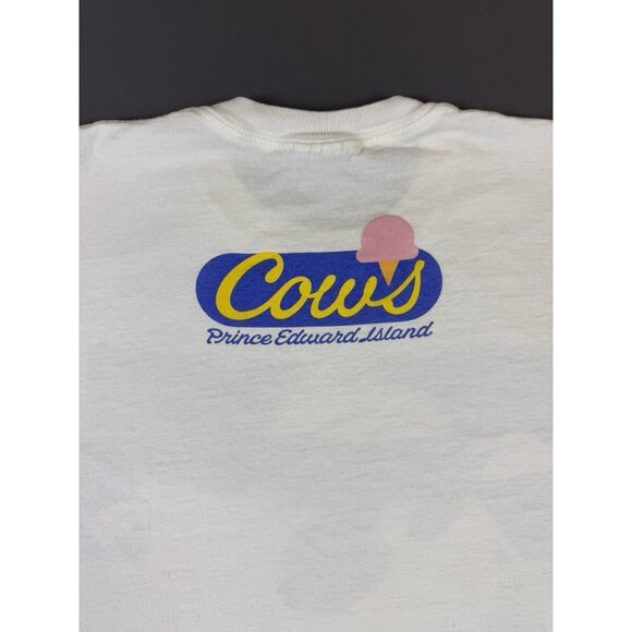 Vintage 1990 Cows Ice Cream Art Tee Single Stitch Prince Edward Island Promo - Picture 9 of 15
